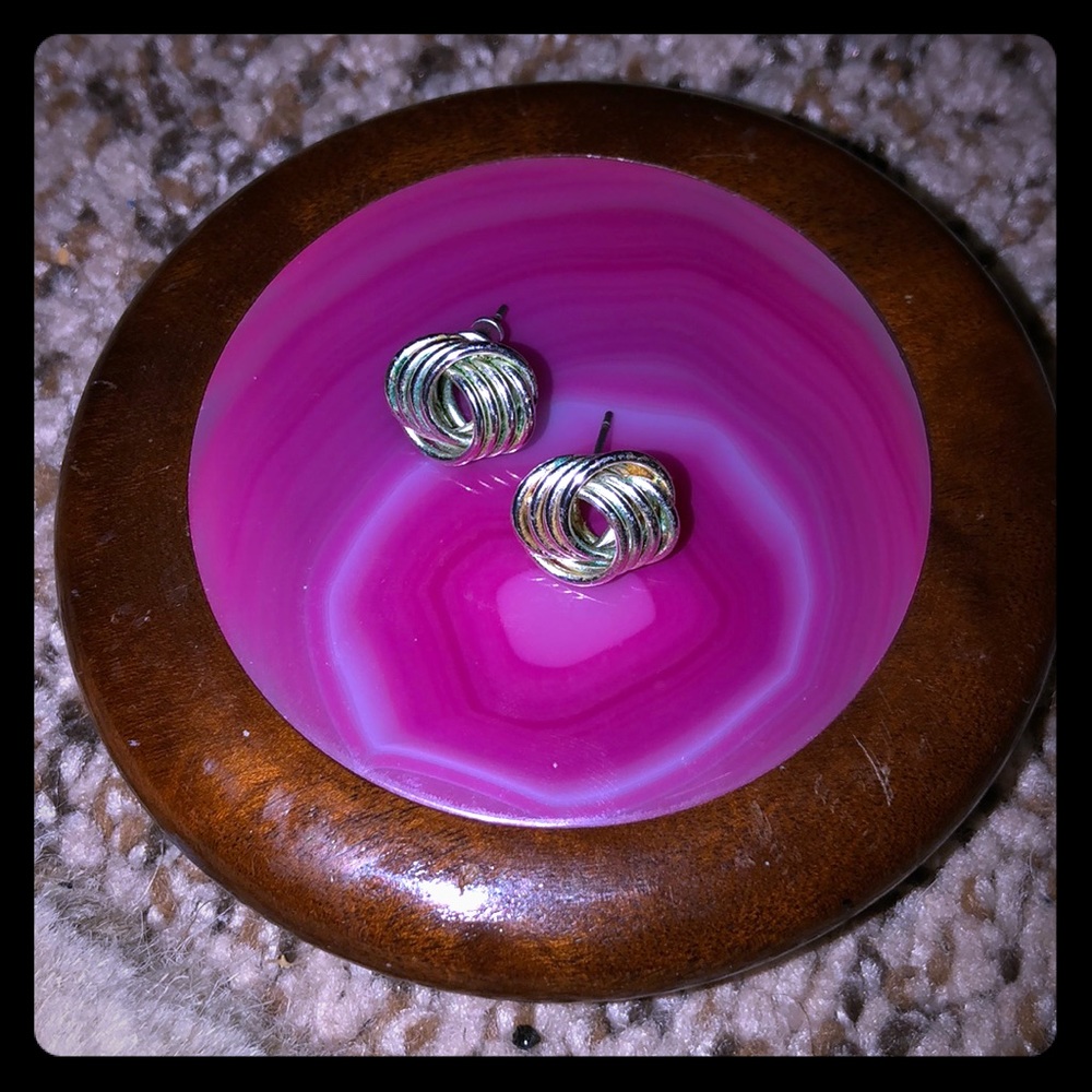 Silver Knot Earrings